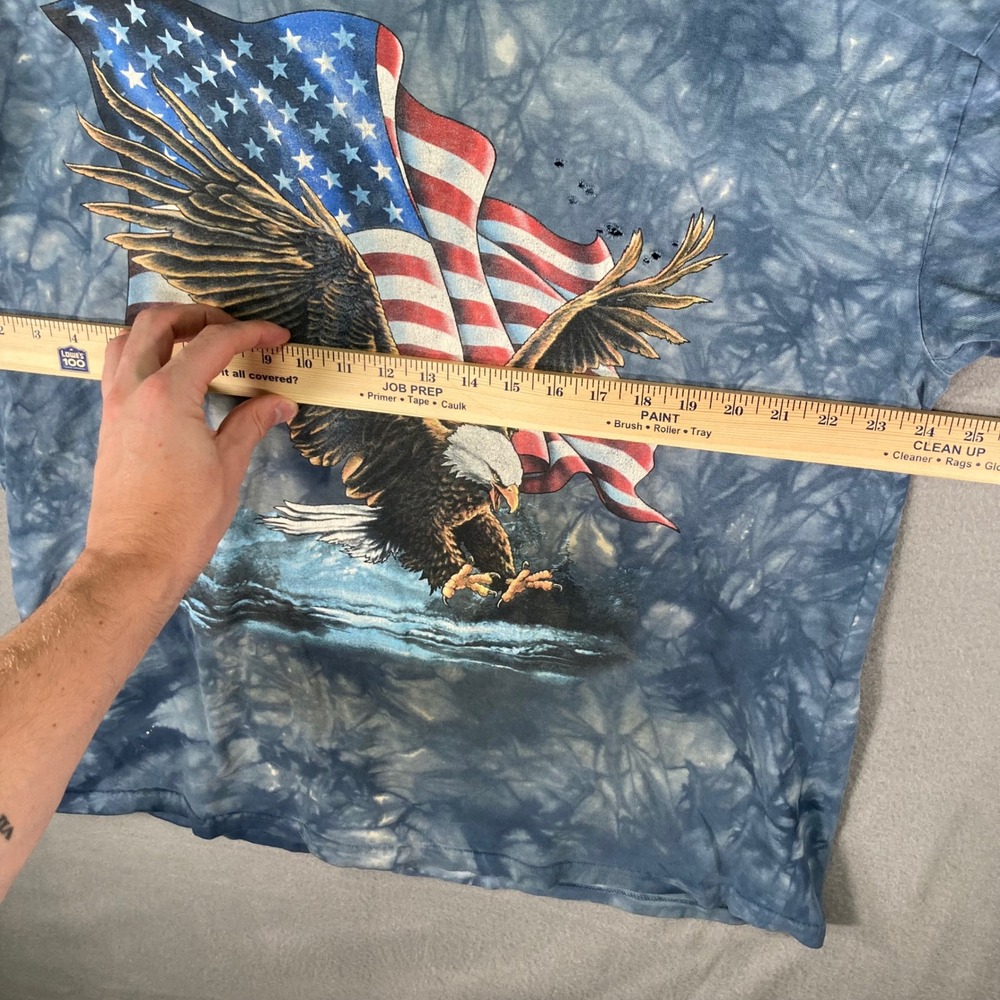 Gildan Mens USA Flag Eagle T Shirt 2XL‎ Tie Dye Patriotic Graphic - Picture 7 of 10